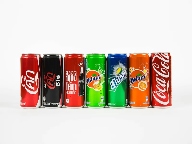 Sodas : Coca, Coca zéro, Orangina, Fanta, Ice Tea, Sprite…